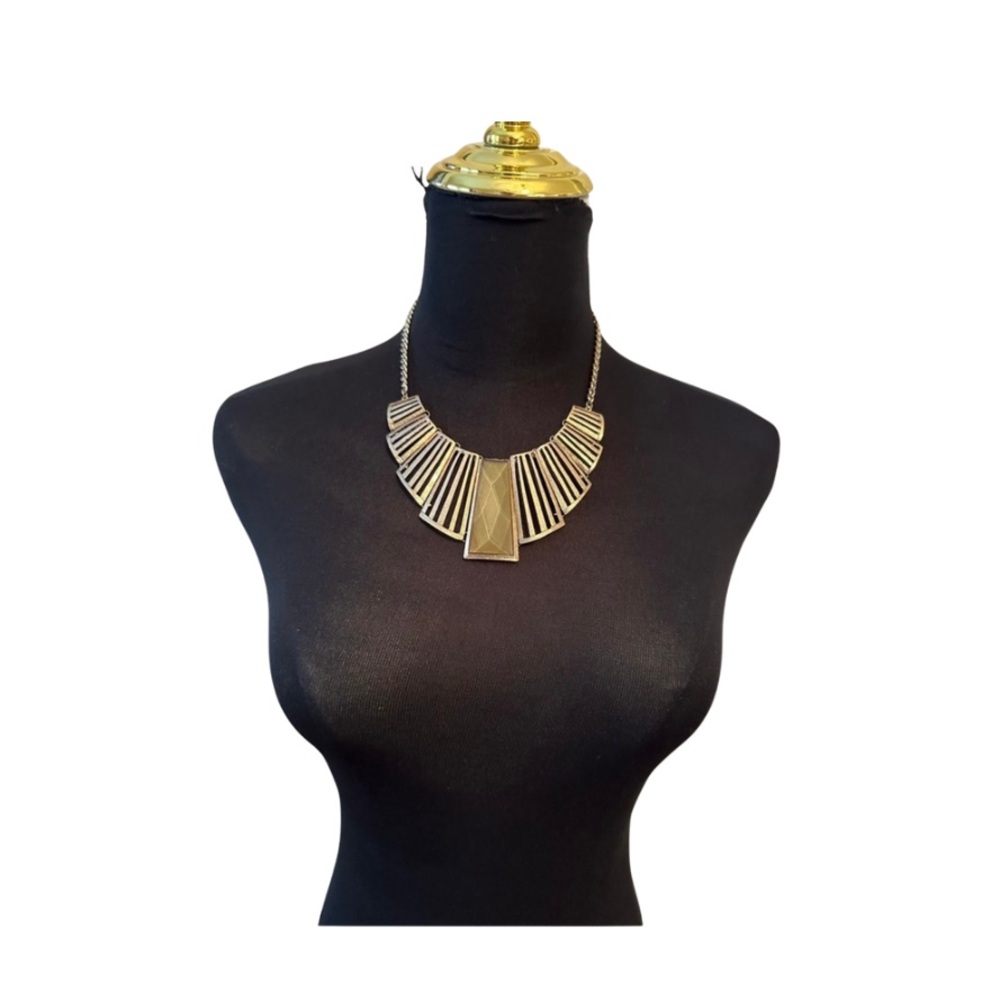 Resin Bar Gem Necklace Earrings Set